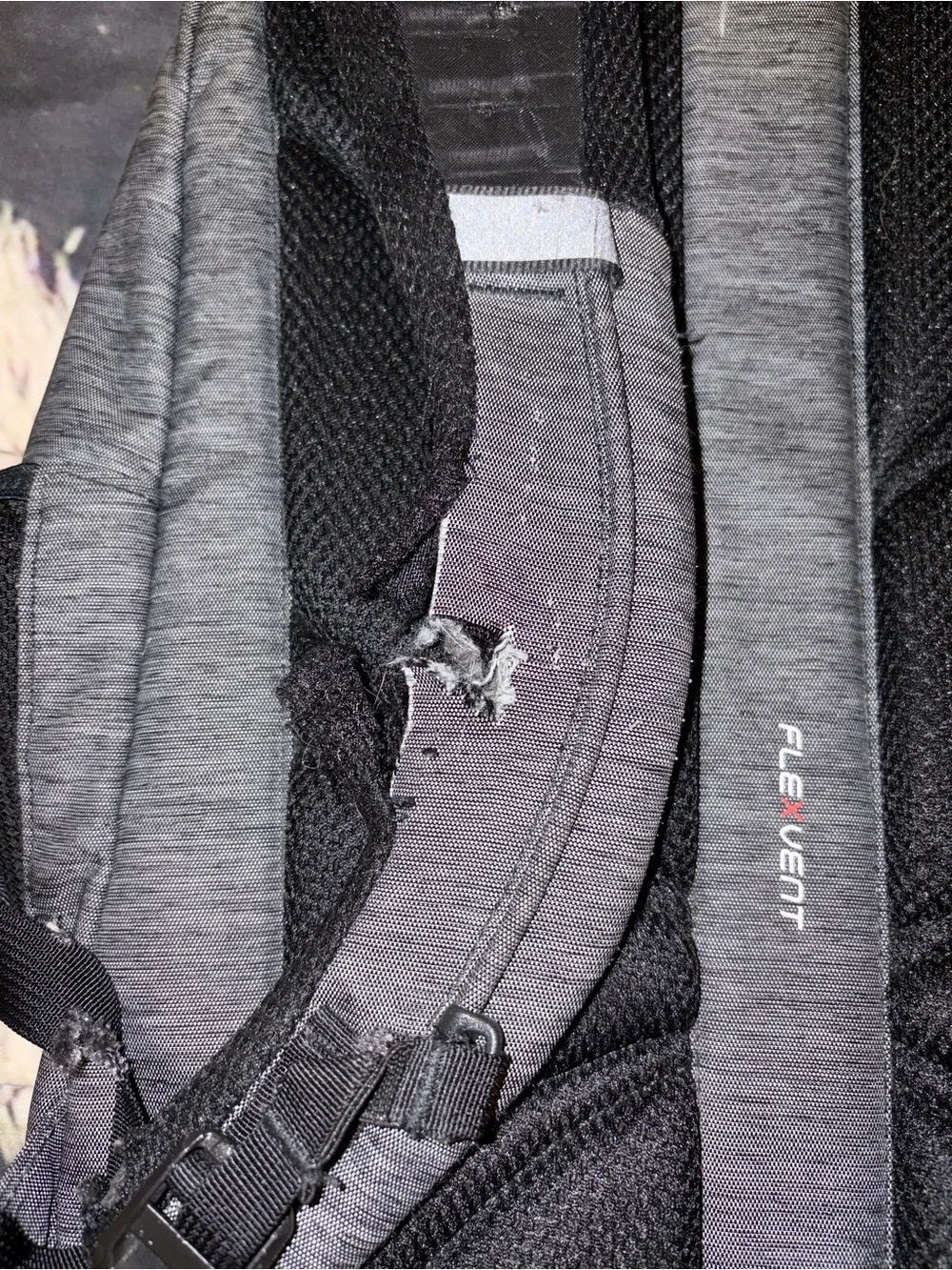 The North Face Gray and Black Men's Backpack with Front Bungee